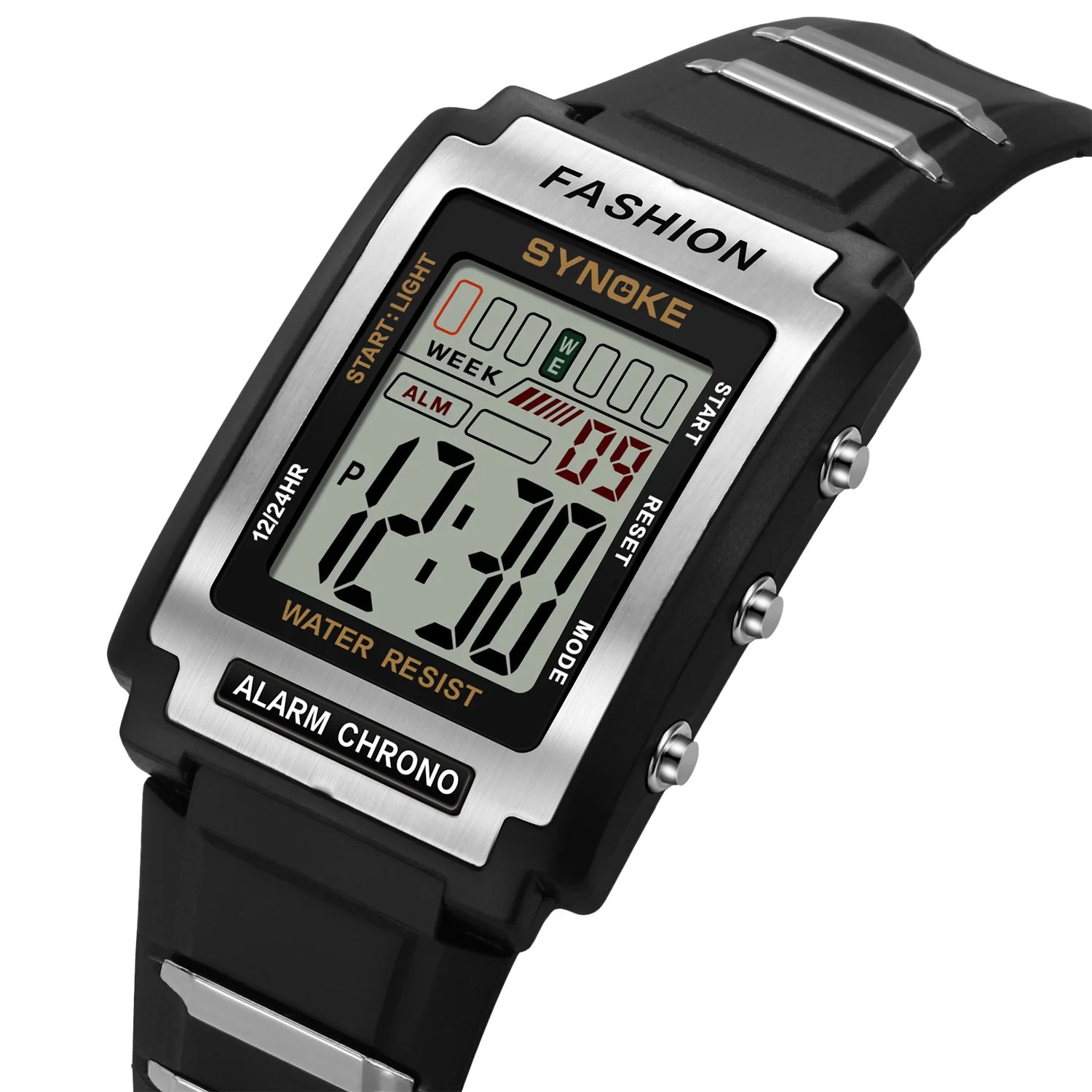 Digital Watches For Men Waterproof 31mm Ultra-thin Electronic Wristwatch Chronograph Sport SYNOKE Watch - BeeTrendyShop.COM