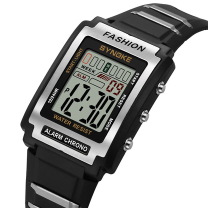 Digital Watches For Men Waterproof 31mm Ultra-thin Electronic Wristwatch Chronograph Sport SYNOKE Watch - BeeTrendyShop.COM