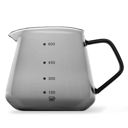 600ML Glass Coffee Server – Pour Over Drip Pot for Home & Camping