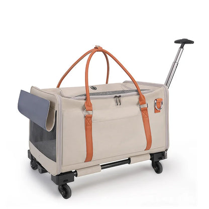 2-in-1 Pet Stroller & Backpack Carrier – Foldable, Breathable, Large Capacity for Cats & Dogs