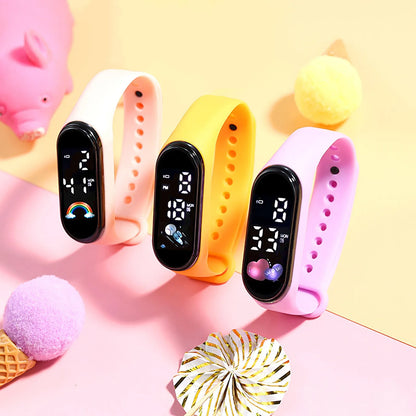 Kawaii Smart Watch For Kids Fashion Outdoor Waterproof Sports Kids' Watches Boy Girls Digital Watches Silicone montre enfant - BeeTrendyShop.COM
