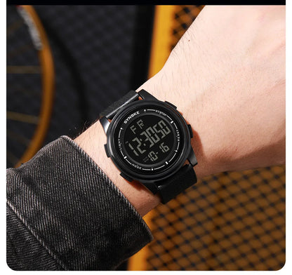 Ultra-Thin Digital Watch – Waterproof, Stopwatch, Wide-Angle Display for Men & Women