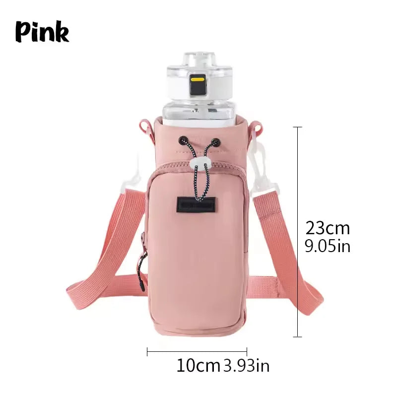 Portable Water Bottle Bag with Adjustable Shoulder Strap – Insulated Thermal Cup Sleeve Cover