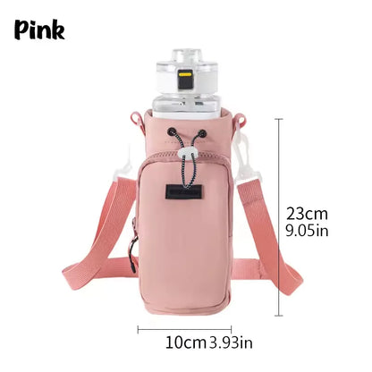 Portable Water Bottle Bag with Adjustable Shoulder Strap – Insulated Thermal Cup Sleeve Cover