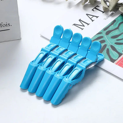 5Pcs Alligator Hair Clips – Plastic Barber Sectioning Clamps for Salon & Home