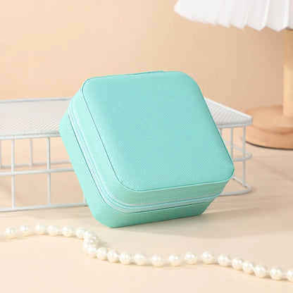 Portable Mini Jewelry Storage Box for Travel – Compact Organizer for Rings, Earrings & Necklaces
