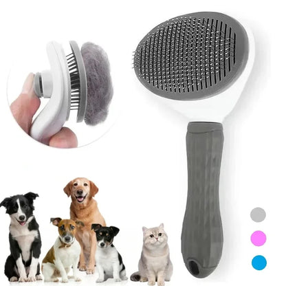 Self-Cleaning Pet Brush – Dog & Cat Grooming Comb