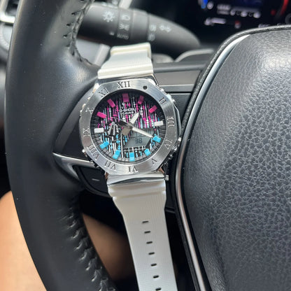 GM Oak Series Digital Sport Watch – LED Alloy Dial, Roman Numerals, World Time, Unisex
