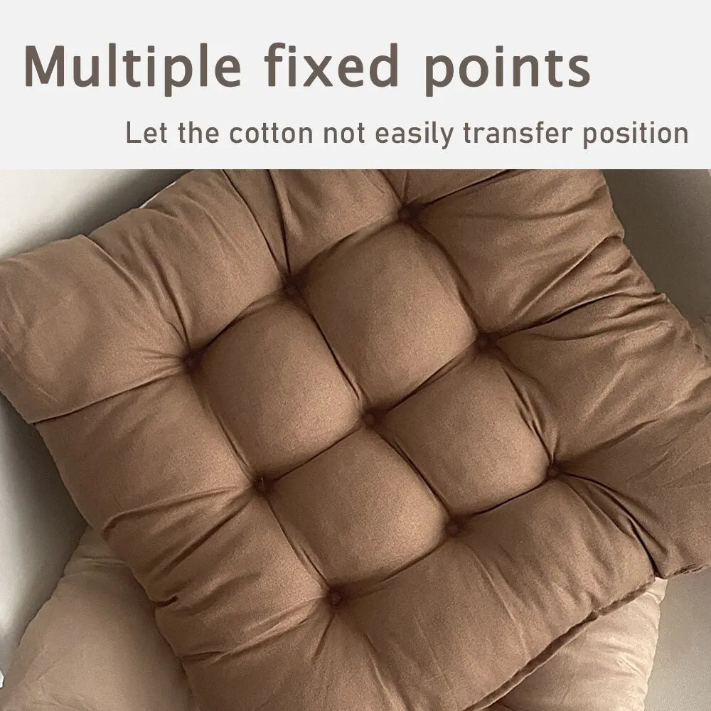 Linen Cushion Pearl Cotton Square Stool Backrest Pillow Home Office Computer Chair Protective Mat Seat Pad Buttocks Chair Mat - BeeTrendyShop.COM