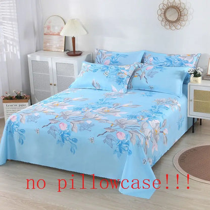 Floral Modern Princess Cotton Bed Sheet – Skin-Friendly Breathable Bedding for King & Queen Size