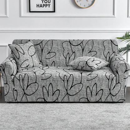 1pc Flower Printed Elastic Sofa Cover Antidirty Spandex Sofa Cover Furniture Protector for Bedroom Office Living Room Home Decor - BeeTrendyShop.COM