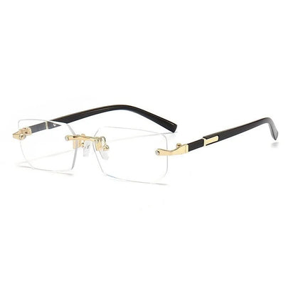 Retro Rimless Sunglasses – UV400 Frameless Designer Style for Men & Women