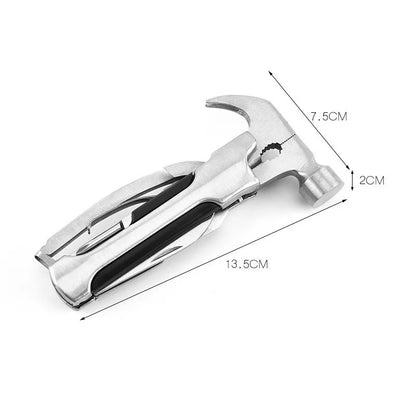 15-in-1 Multifunctional Survival Hammer Tool – Folding Knife, Pliers & Camping Gear