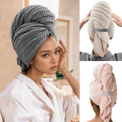 Microfiber Hair Towel Wrap – Ultra Soft, Quick-Dry | Curly, Long & Short Hair