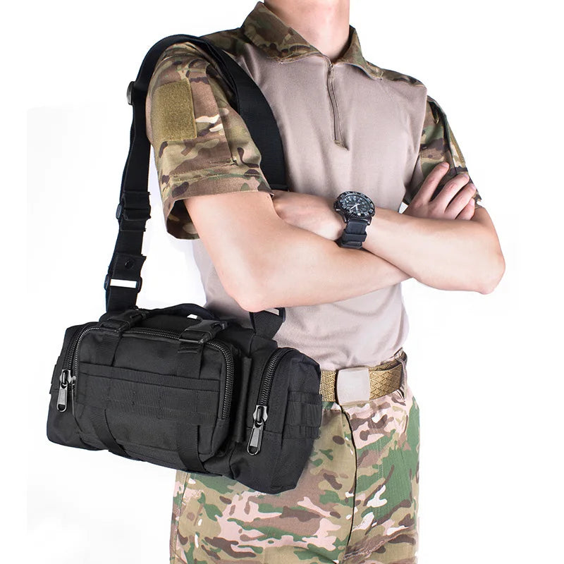 Waist Fanny Pack for Men Waterproof Cross-body Shoulder Sling Bag for Hiking Outdoor Climbing Fishing Camping