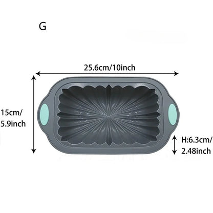 Silicone Bakeware Set – Non-Stick Flower & Assorted Shape Cake Molds for Muffins & Chocolates