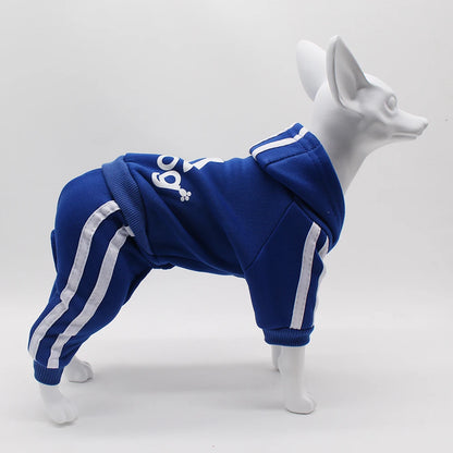 Adidog Dog Jumpsuit – Sports Hoodie Suit for Small Dogs | Chihuahua, Terrier & Beagle | 7 Colors