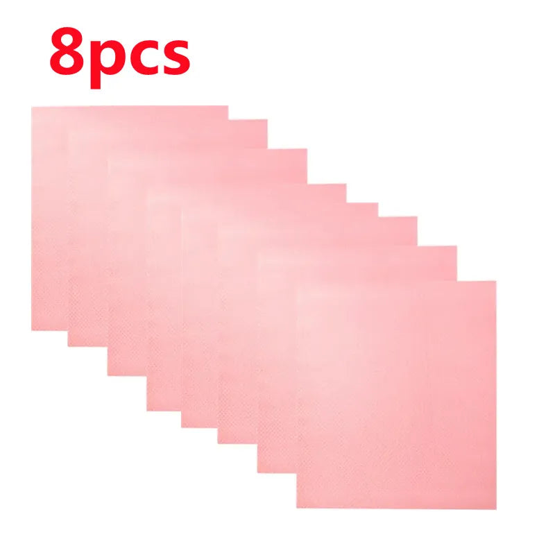 Cabinet & Refrigerator Liner Mats – Cuttable Moisture-Proof Easy-Clean Shelf Mats | 4/8/12pcs