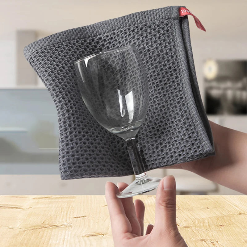 Cotton Honeycomb Kitchen Dishcloth – Soft, Absorbent & Breathable Cleaning Cloth