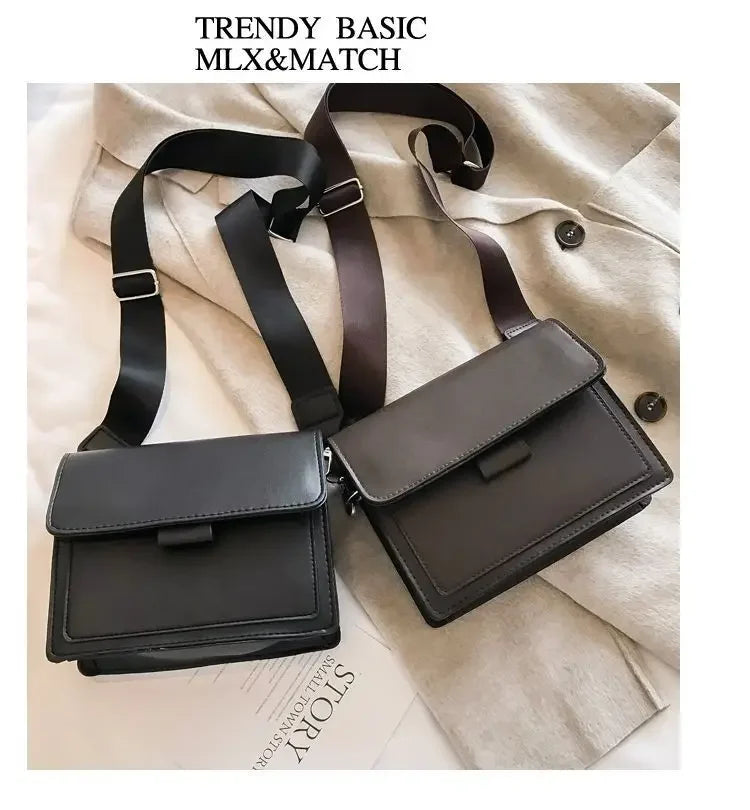 Crossbody Bag PU Leather Fashion Bags for Women Travel Handle Handbag Fashion Shoulder Messenger Bag Ladies Small Flap Bag