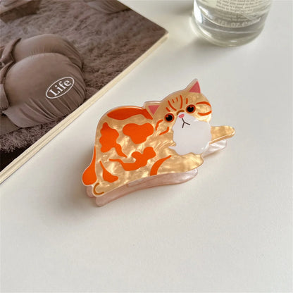 Cartoon Cat Hair Claw Clip – Cute Kids Hairpin for Girls (Party & School Gift)