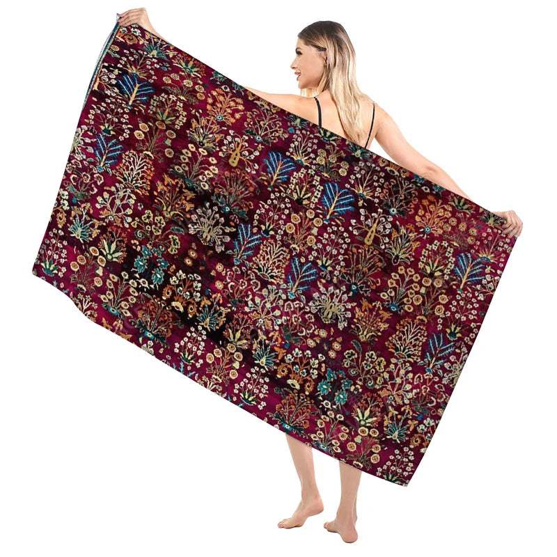Quick-Dry Microfiber Beach & Bath Towel – Lightweight, Super Absorbent
