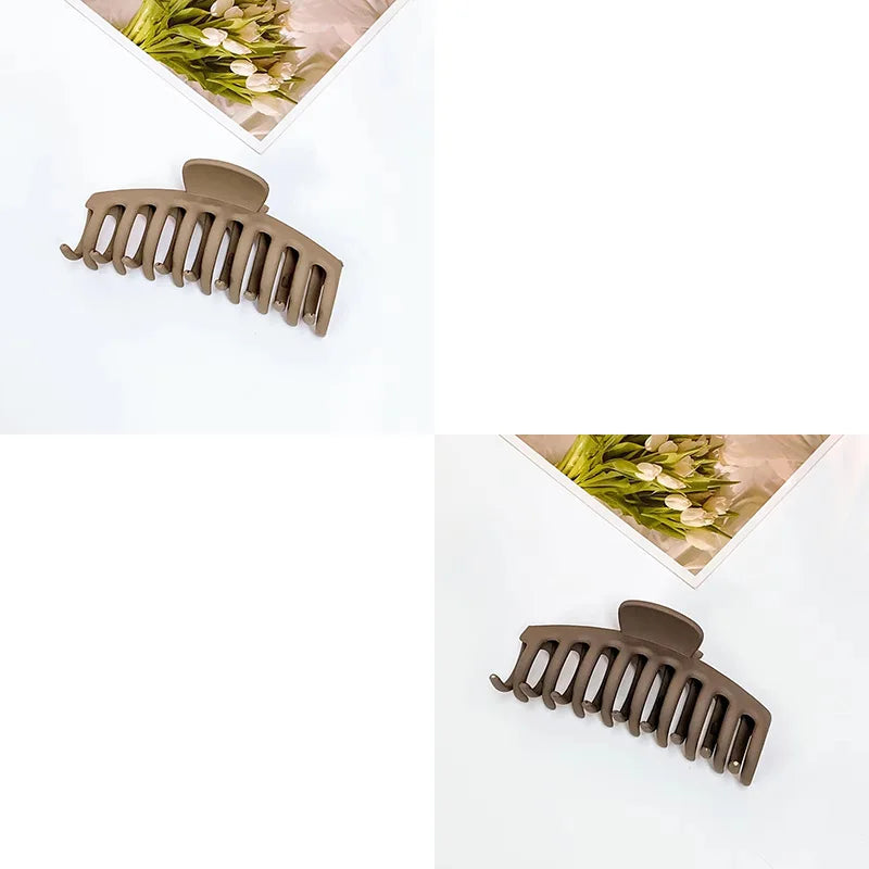 Large Geometric Hair Claw Clip Set – Cross Matte French Hairgrip for Women (1/2/4/6Pcs)