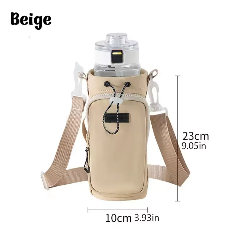 Portable Water Bottle Bag with Adjustable Shoulder Strap – Insulated Thermal Cup Sleeve Cover