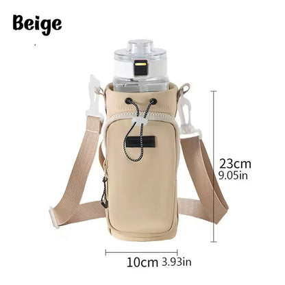 Portable Water Bottle Bag with Adjustable Shoulder Strap – Insulated Thermal Cup Sleeve Cover