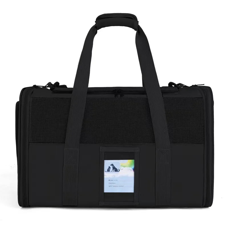 Soft Cat Carrier Bag – For Large Cats up to 20 lbs & Small Dogs | Zipper Closure, All Life Stages