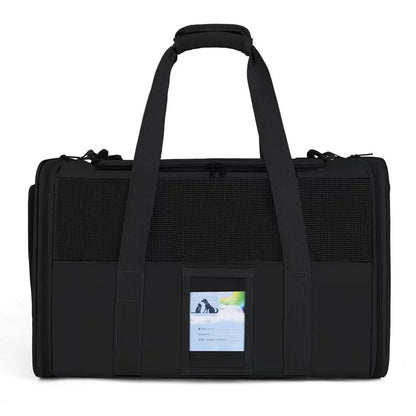 Soft Cat Carrier Bag – For Large Cats up to 20 lbs & Small Dogs | Zipper Closure, All Life Stages