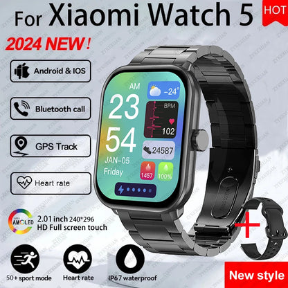 Xiaomi Watch 5 Global Version – HD AMOLED, Heart Rate, GPS, Bluetooth Call, Waterproof Smartwatch