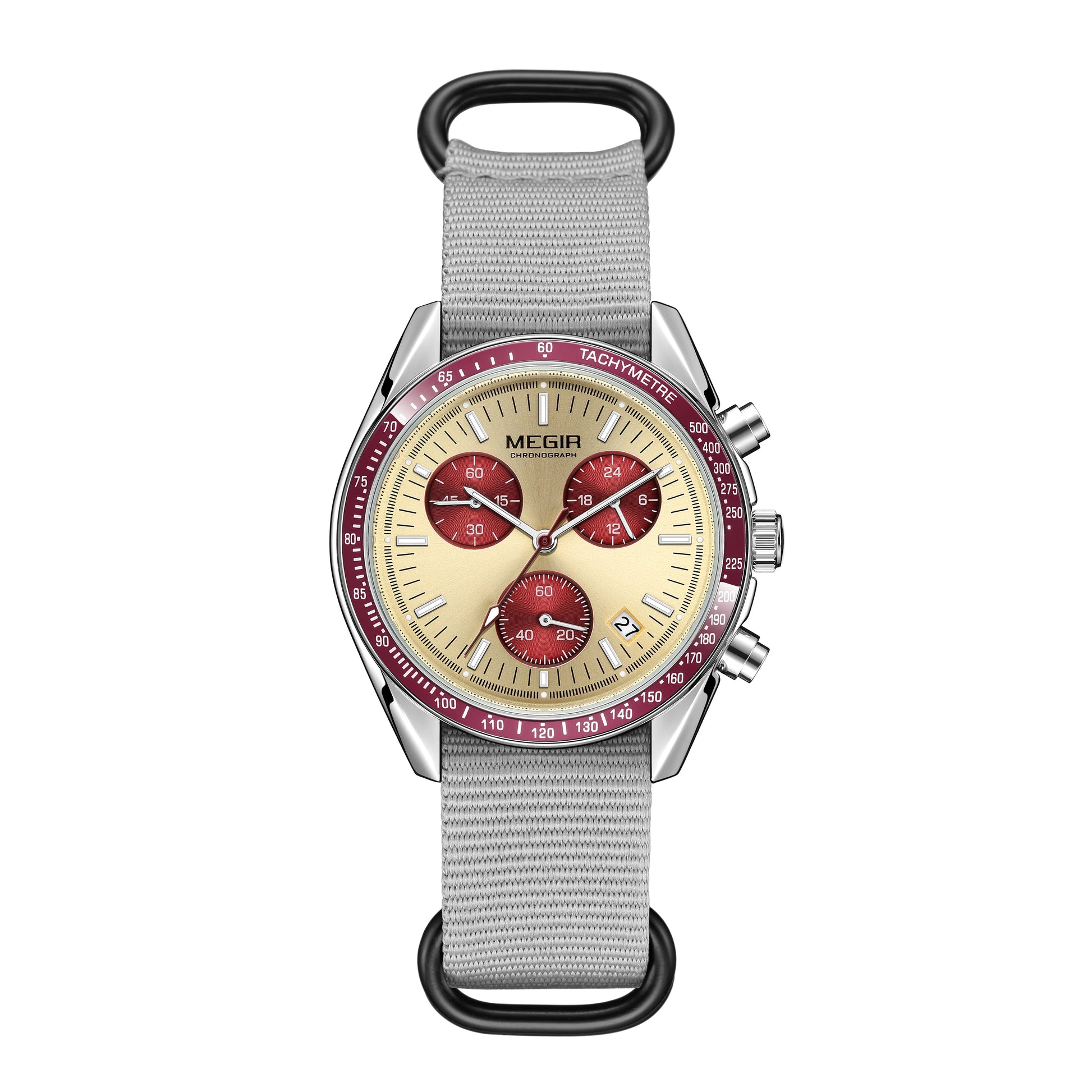 MEGIR Fashion Men Quartz Wristwatches Military Sport Watches Canvas Strap Waterproof Chronograph Clock Gift for Men Montre Homme - BeeTrendyShop.COM