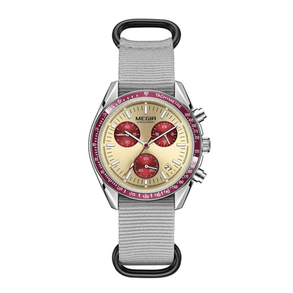 MEGIR Fashion Men Quartz Wristwatches Military Sport Watches Canvas Strap Waterproof Chronograph Clock Gift for Men Montre Homme - BeeTrendyShop.COM