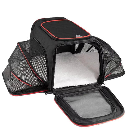 Foldable Pet Carrier Backpack – Breathable Travel Bag for Cats & Dogs up to 10kg