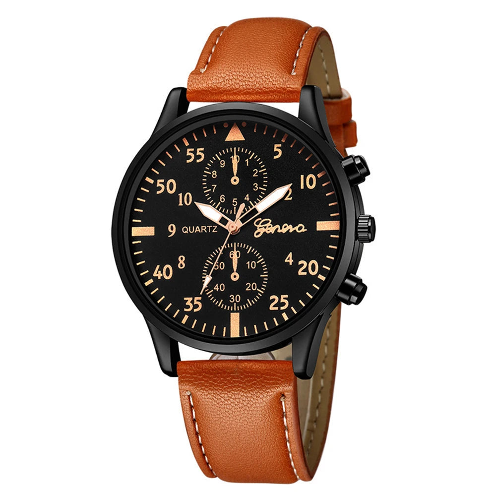 New Hip Hop Mens Fashion Watches Luxury Male Clock Wristwatch Sport MensWrist Watch Bracelet Set Relogio Masculino - BeeTrendyShop.COM