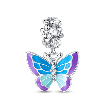 925 Sterling Silver Chameleon Luminous Butterfly Charm Bead – DIY Jewelry