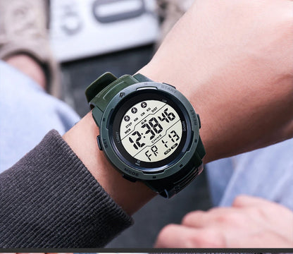 Digital Watches Men Men Numbers Sport Watch 5ATM Waterproof Back Light Round Screen Digital Multifunction Alarm Swimming - BeeTrendyShop.COM