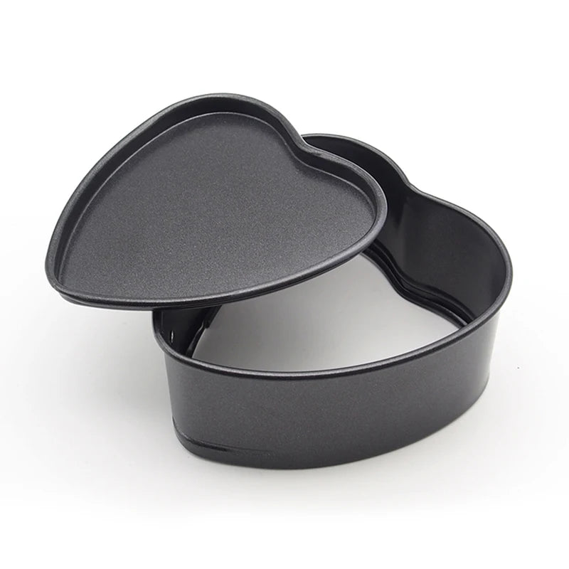 1Pc Baking Pans Bakeware Kitchen Cake mold  Love Heart Shape baking dish Heavy Carbon Non-stick Slipknot Removable Base Tray ZXH