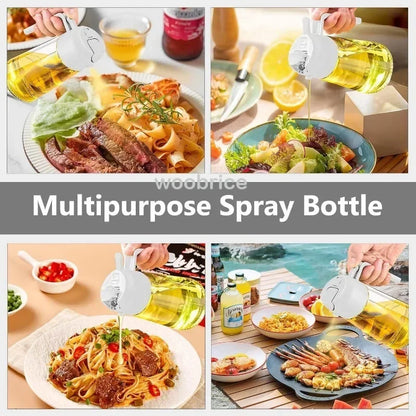 2-in-1 Kitchen Oil Sprayer & Brush – Glass Olive Oil Bottle with Anti-Leakage Design
