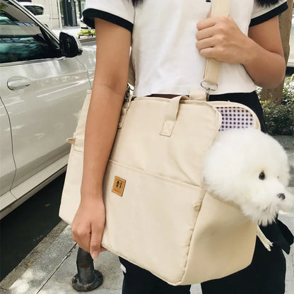 Pet Carrier Shoulder Bag for Cats & Small Dogs – Breathable Travel Bag