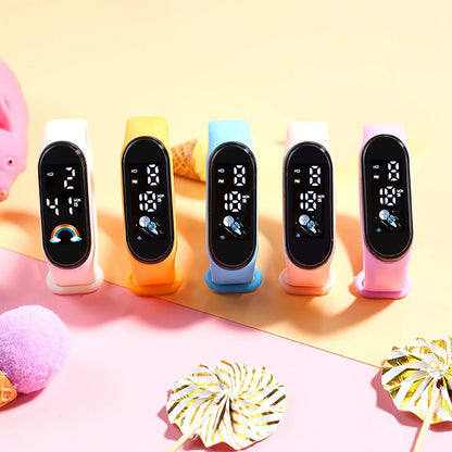 Kawaii Smart Watch For Kids Fashion Outdoor Waterproof Sports Kids' Watches Boy Girls Digital Watches Silicone montre enfant - BeeTrendyShop.COM