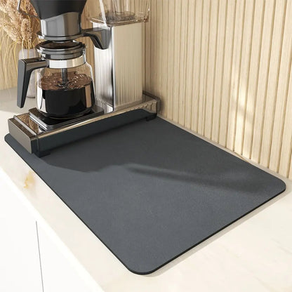 1PCS Home Kitchen Soft Diatomite Absorbent Quick-Drying Draining Mat Desktop Dish Drying Mat Coaster Table Mat - BeeTrendyShop.COM