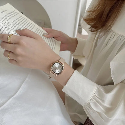 Simple Retro Exam Watch Female Student Art School Style Fashion Leather Band Wristwatch for Women Reloj Mujer Dropshipping - BeeTrendyShop.COM