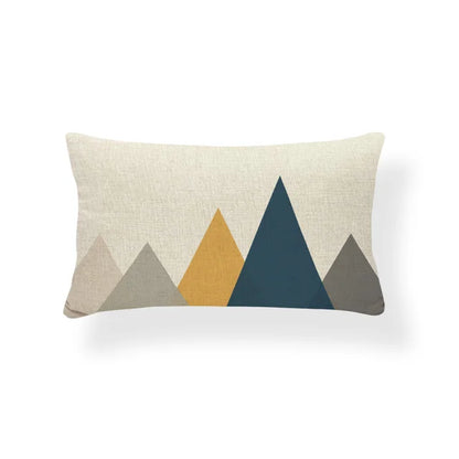Nordic Geometric Zigzag Rectangle Cushion Cover – Cotton Linen Throw Pillow Cover 30x50CM