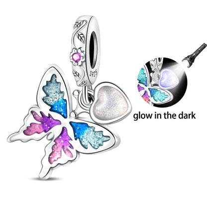 925 Sterling Silver Colorful Butterfly & Insect Zircon Charm Bead – DIY Jewelry