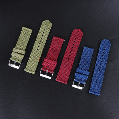 Nylon Canvas Watch Band Woven Soft Belt Universal Bracelet for Men Women Sport Military Universal  Wristband 18mm 20mm 22mm 24mm - BeeTrendyShop.COM