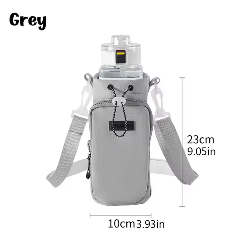 Portable Water Bottle Bag with Adjustable Shoulder Strap – Insulated Thermal Cup Sleeve Cover
