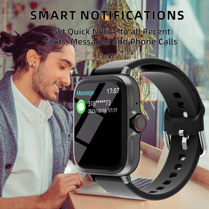 Waterproof Smartwatch 1.83" – Answer Calls, Sleep Monitor, Pedometer, Sports & Alerts