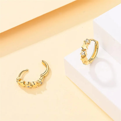 Pandach 925 Silver Pearl Bee Star Moon Stud Earrings – Trending Fashion Jewelry for Women